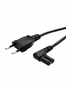 Кабель питания сетевой C7 угловой 1.5м Орбита OT-ELS10 Черный